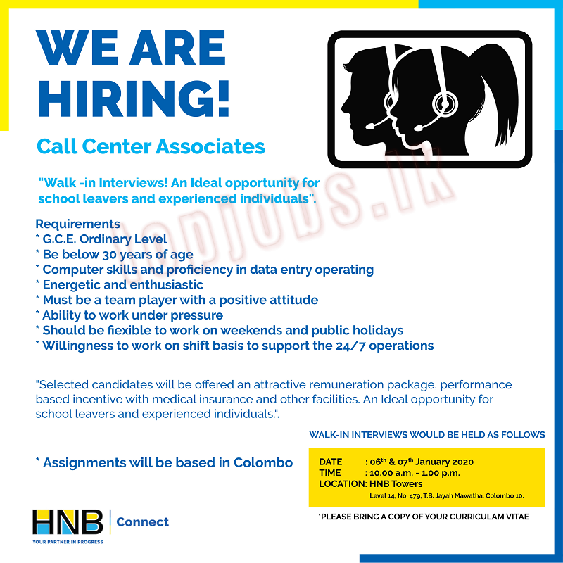 HNB Bank Job Vacancies