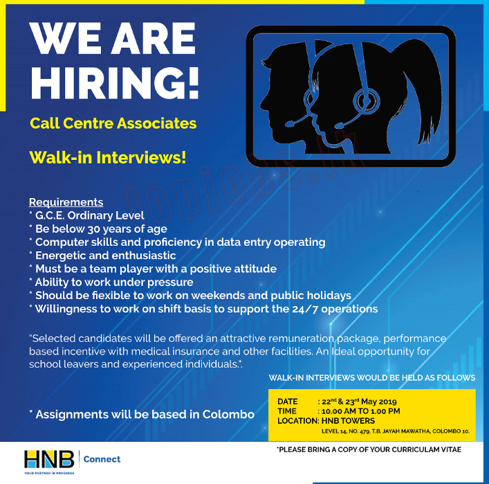 Hatton National Bank Vacancies