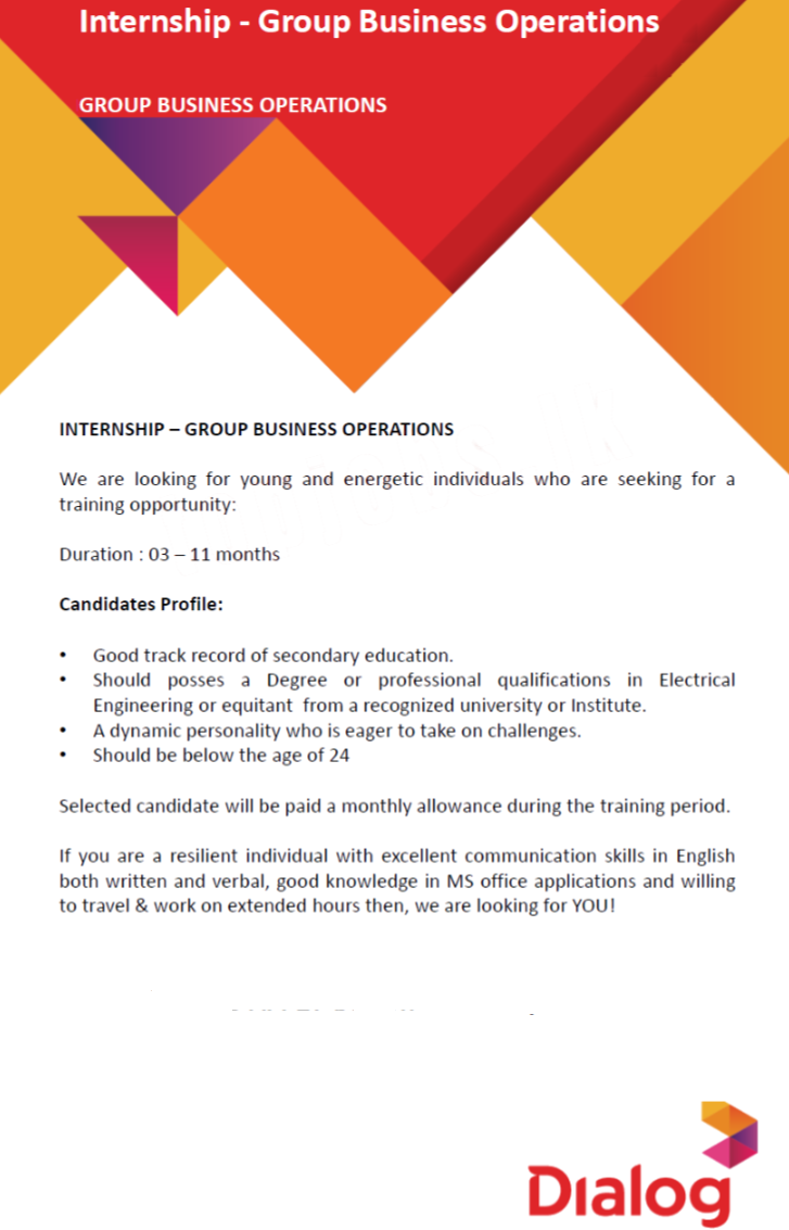 Internship - Group Business Operations