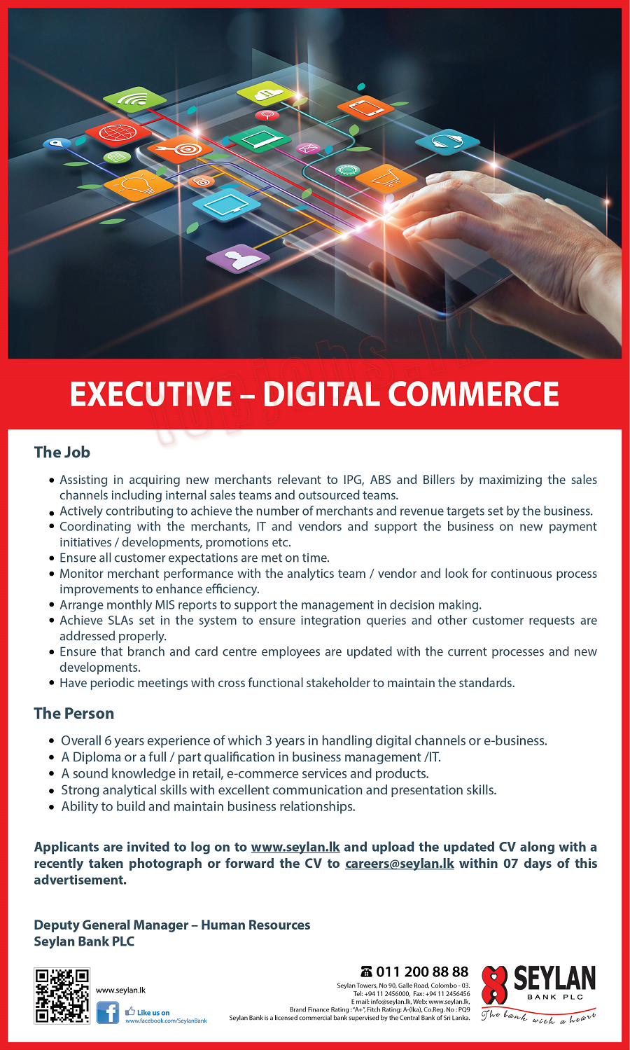Digital Commerce Executive - Seylan Bank PLC