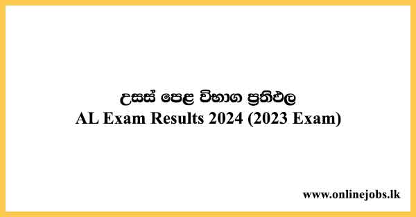 AL Exam Results Released 2024 (2023 Exam) - www.doenets.lk